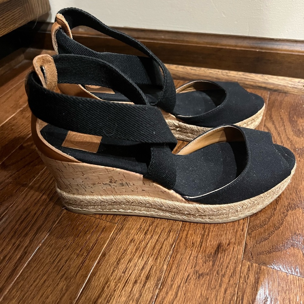 Tory Burch espadrilles black and neutral with black strap